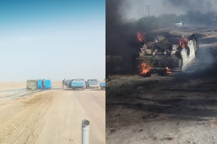 کشته و زخمی شدن ۶ سوختبر در مسیر بندرعباس به میناب+ویدیو