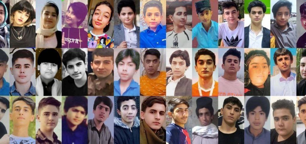 دستکم ۷۰ کودک زیر ۱۸ سال در جریان انقلاب ژینا توسط ماموران سرکوبگر کشته شدند+اسامی